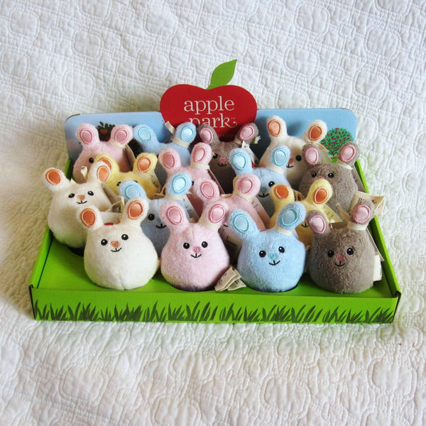 Mini Bunny Organic Cotton Rattles by Apple Park, From Birth