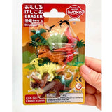 Dinosaur Erasers Set, 9 Finely Detailed Japanese “Puzzles”, Ages 5+
