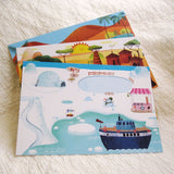 Around the World Transfers Craft Kit by Djeco, Ages 4+