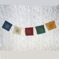 Miniature Tibetan Prayer Flag Garlands, THREE sets, Hand Made, Fair Trade