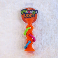 PipSqigz Loops Rattle, Teether with Suction Cup, Ages 6 mo.+