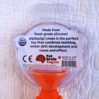 PipSqigz Loops Rattle, Teether with Suction Cup, Ages 6 mo.+