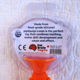 PipSqigz Loops Rattle, Teether with Suction Cup, Ages 6 mo.+