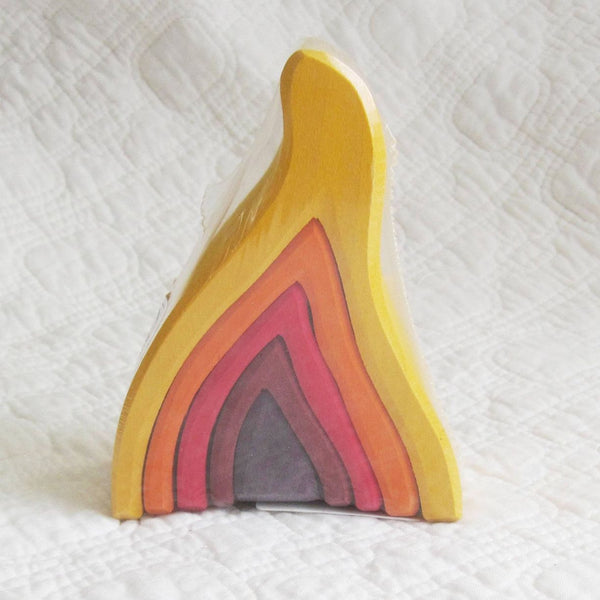Grimm's Small Fire Wooden Stacker, Ages 3+