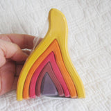 Grimm's Small Fire Wooden Stacker, Ages 3+