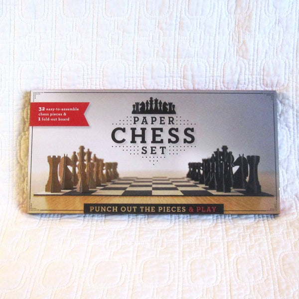 Paper Chess Set, Punch Out the Pieces and Play, Ages 6+