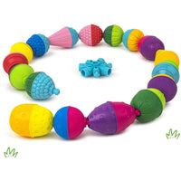 Lalaboom Developmental Snap Beads, 48 pieces in Tote, Ages 10 mo. - 36 mo.