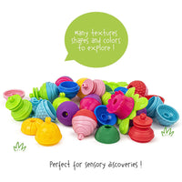 Lalaboom Developmental Snap Beads, 48 pieces in Tote, Ages 10 mo. - 36 mo.
