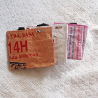 Bright Orange Graphic Tote Made From Recycled Feed Bags, Fair Trade and Fun!