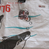 White Graphic Tote Made From Recycled Feed Bags, Fair Trade and Fun!