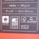 Fabriano Watercolor Paper, 9 x 12 inches, 12 sheets, Eco Friendly, Italian Made