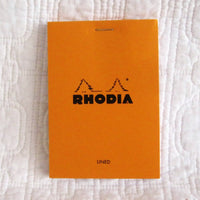 Rhodia Classic Small Orange Notepad, Staplebound, Lined Paper