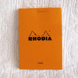 Rhodia Classic Small Orange Notepad, Staplebound, Lined Paper