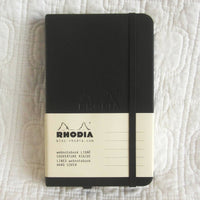 Rhodia Hardcover Small Journal, Lined Pages, Pocket and Elastic Band