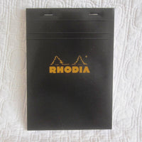 Rhodia Classic Medium Black Notepad, Staplebound, Graph Paper