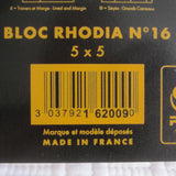 Rhodia Classic Medium Black Notepad, Staplebound, Graph Paper