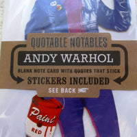 Andy Warhol "Quotable Notable" Die Cut Silhouette Greeting Card