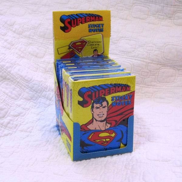 Superman Sticky Notes Booklet for Work or School, Ages 7 to Adult