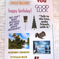 Bob Ross "Quotable Notable" Die Cut Silhouette Greeting Card