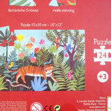 Tiger's Walk Puzzle in Silhouette Box by Djeco, French Style, Ages 3+, 24 piece