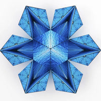 Shashibo Shape Shifting Magnetic Puzzle Box, Blue Planet Ocean and Wave Patterns, Ages 8 - adult