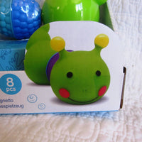 Lalaboom Bath Time Caterpillar, Snap Beads, 8 pieces, Ages 6 - 36 mo.